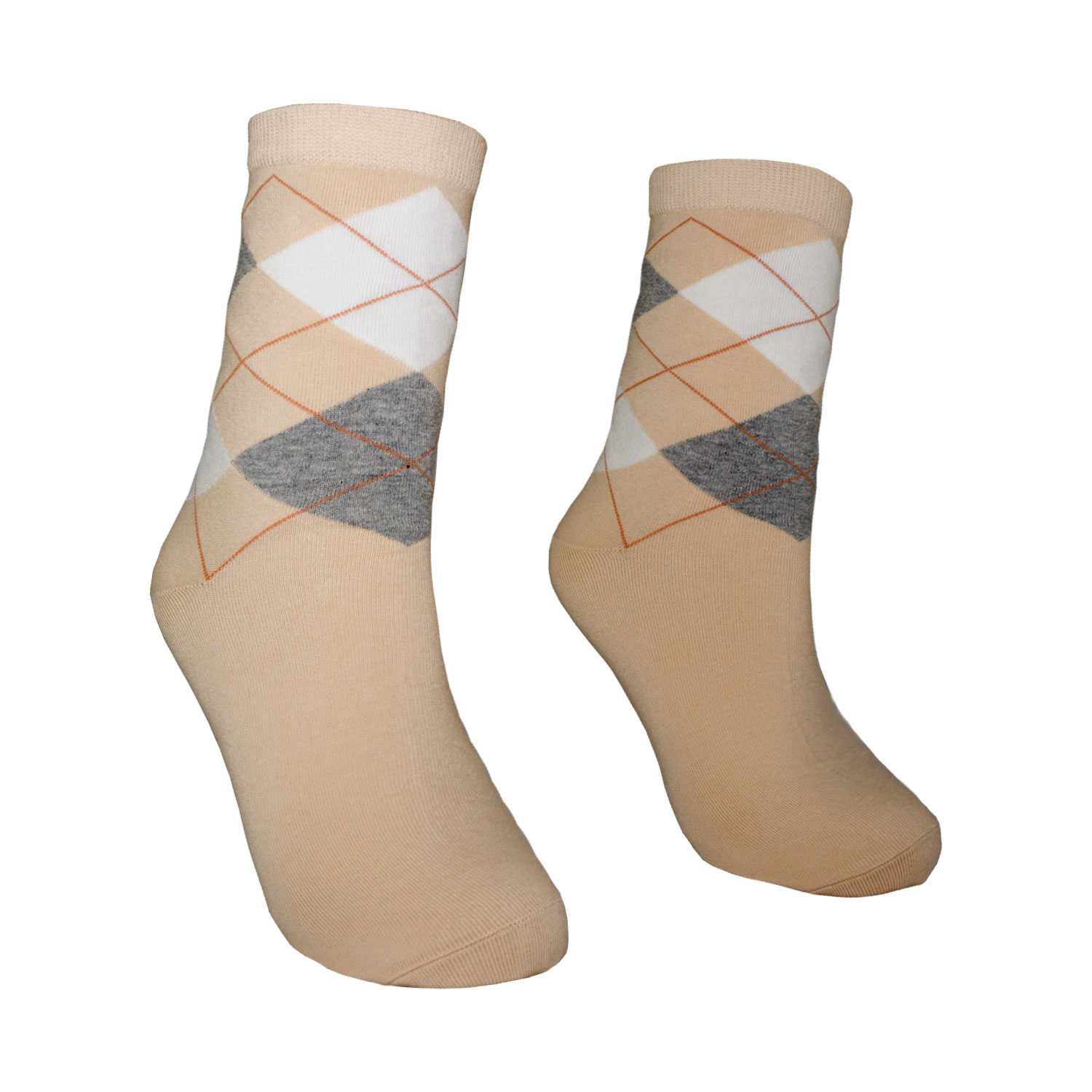 Men's Argyle Design Fashion Crew Socks - Zestique
