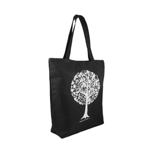 Love Tree Canvas Tote Bag - Black - Zestique