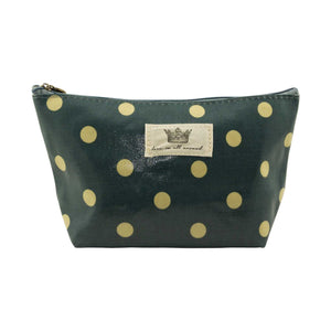 Polka Dot Pattern Cosmetic Pouch Bag - Green - Zestique