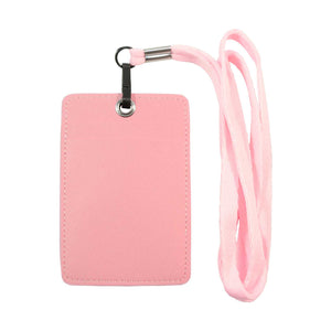 Unisex ID & Credit Cards Holder Wallet with Lanyard - Light Pink - Zestique