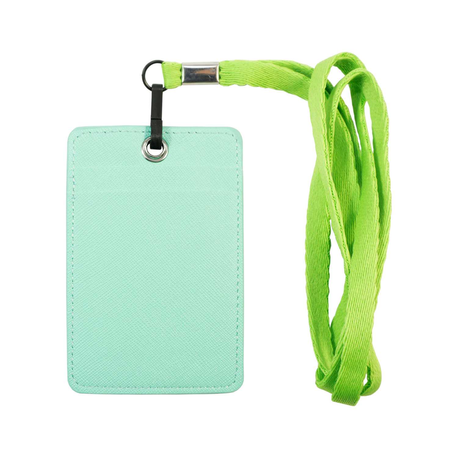 Unisex ID & Credit Cards Holder Wallet with Lanyard - Mint - Zestique